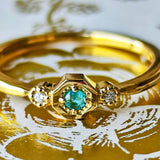 天然パライバトルマリン 天然ダイヤモンド リング