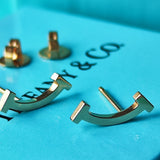 TIFFANY &Co ティファニー Tスマイル ピアス 18金PG