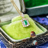 天然エメラルド 天然ダイヤモンド ネックレス