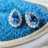 【お値下げ】天然アクアマリン 天然ダイヤモンド ピアス