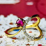 【非加熱 ピジョンブラッド】天然ルビー 天然ダイヤモンド リング