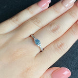 【カンチャナブリ産】天然サファイア 天然ダイヤモンド リング