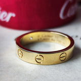Cartier カルティエ ミニラブリング ダイヤモンド 18金YG 12号