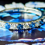 天然コバルトブルースピネル 天然ダイヤモンド リング