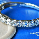 【ローズカット】天然ダイヤモンド ハーフエタニティリング