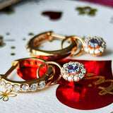 天然アレキサンドライト 天然ダイヤモンド チャーム 18金ピアス