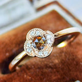 【ローズカット】天然ブラウンダイヤモンド リング