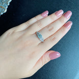 【希少石】天然バナジウムベリル 天然ダイヤモンド リング