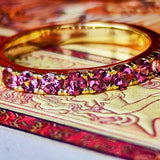 【お値下げ】マラヤガーネット 天然ガーネット ハーフエタニティリング