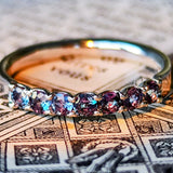 【ブラジル産】天然アレキサンドライト ハーフエタニティリング