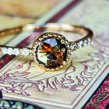 天然アンダリュサイト 天然ダイヤモンド リング