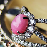 天然コンクパール 天然ダイヤモンド リング