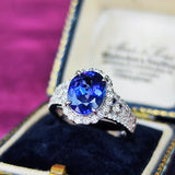 天然タンザナイト 2.47ct 天然ダイヤモンド リング