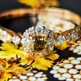 【お値下げ】カラーダイヤ FANCY DARK BROWN GREENISH YELLOW リング