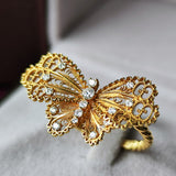 GUCCI グッチ ル マルシェ デ メルヴェイユ ダイヤモンド 蝶モチーフ リング