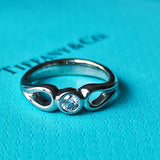 TIFFANY&Co. ティファニー ダブルオープンティアドロップリング ダイヤモンド