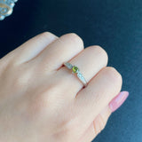 【お値下げ】天然クロムスフェーン 天然ダイヤモンド リング