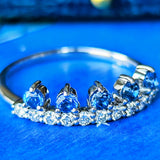 【レアストーン】天然コバルトブルースピネル 天然ダイヤモンド リング