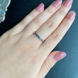 【ブラジル産】天然アレキサンドライト ハーフエタニティリング