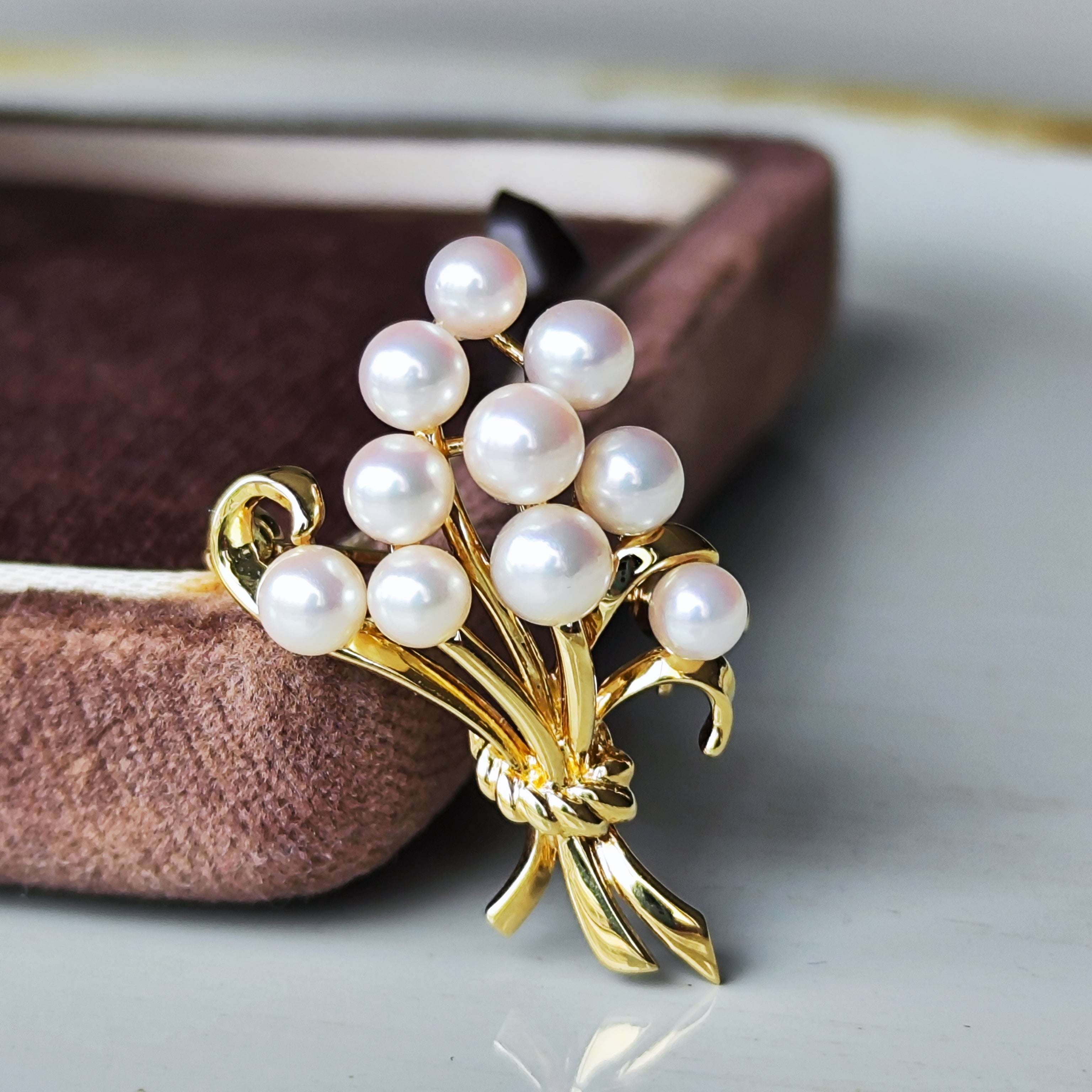 ＊新品＊　MIKIMOTO アコヤ真珠　ブローチ MIKIMOTO ミキモト あこや真珠 花束 ブローチ – Mico宝飾店