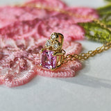 【パパラチアサファイア】天然ダイヤモンド ネックレス