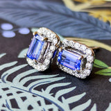 天然タンザナイト 天然ダイヤモンド ピアス