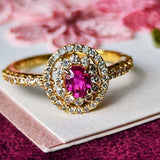 天然ルビー 天然ダイヤモンド リング