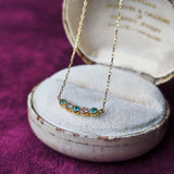 天然パライバトルマリン 天然ダイヤモンド ネックレス 18金