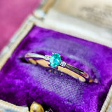 天然パライバトルマリン 天然ダイヤモンド リング