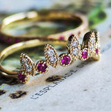 【お値下げ】天然ルビー 天然ダイヤモンド 18金リング