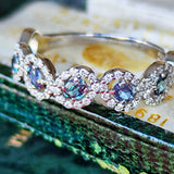 天然アレキサンドライト 0.35ct 天然ダイヤモンド リング