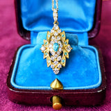 天然パライバトルマリン 天然ダイヤモンド ネックレス