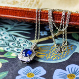 天然サファイア 天然ダイヤモンド ネックレス