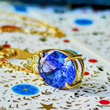 天然タンザナイト 天然ダイヤモンド ネックレス