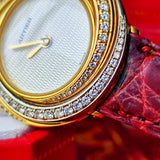 【金無垢】Cartier カルティエ トリニティ純正ダイヤモンド 18金無垢 クォーツ腕時計