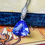 天然タンザナイト 天然ダイヤモンド ネックレス