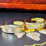 天然ダイヤモンド テーパーカット ピアス