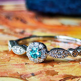 天然パライバトルマリン 天然ダイヤモンド リング