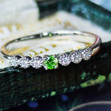 【お値下げ】天然デマントイドガーネット 天然ダイヤモンド リング