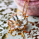 天然モルガナイト 天然ダイヤモンド ネックレス