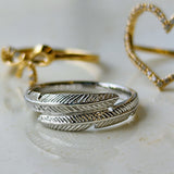 【お値下げ】ピンキーリング 葉っぱのモチーフ プラチナ