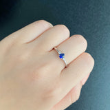 【ロイヤルブルー】天然サファイア 天然ダイヤモンド リング
