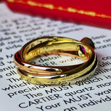 【Vintage Cartier 】カルティエ トリニティリング ルビー 18金