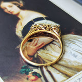 【お値下げ】イギリス アンティーク 合成サファイア リング