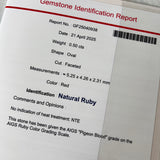 【非加熱 ピジョンブラッド】天然ルビー 天然ダイヤモンド ネックレス