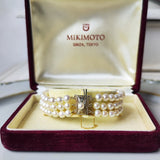 MIKIMOTO ミキモト あこや真珠 3連ブレスレット