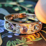 【お値下げ】天然アレキサンドライトキャッツアイ 天然ダイヤモンド リング