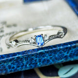 天然ベニトアイト 天然ダイヤモンド リング