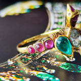 【フランス アンティーク】鳥のモチーフ アンティークリング