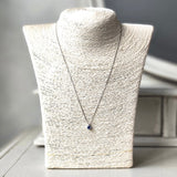 【コーンフラワー】天然サファイア 天然ダイヤモンド ネックレス